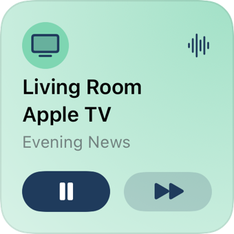 The Media widget, small
