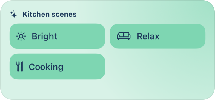 The Scenes widget, medium