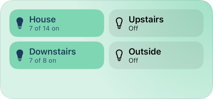 The Zones widget, medium